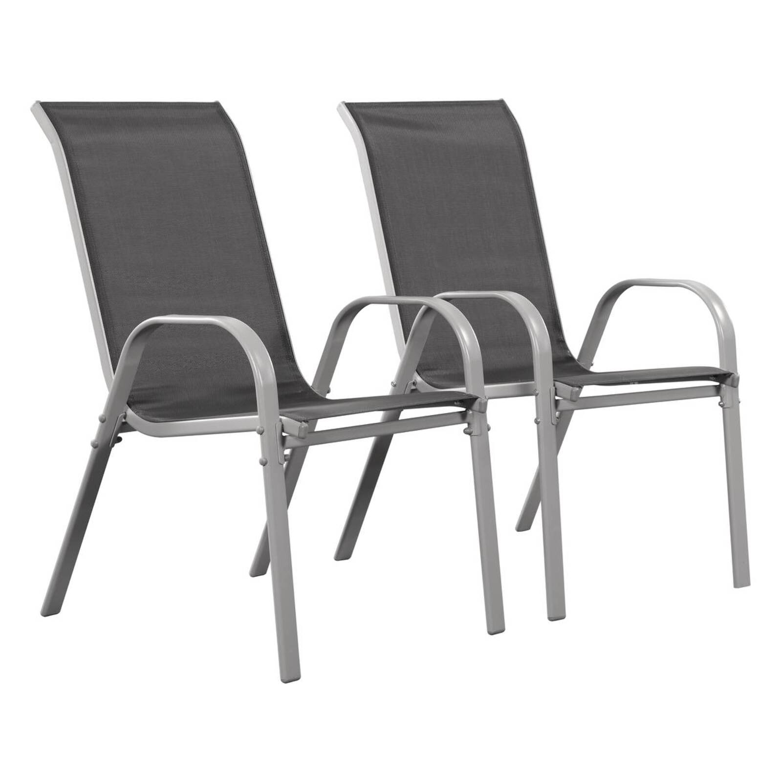 Fauteuil jardin Textilène "Cordoba" - Phoenix - Gris foncé - Lot de 2