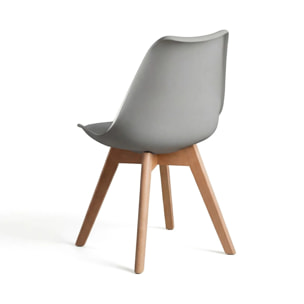 Pack 4 sillas de comedor en gris 83x49 cm Beench Gris