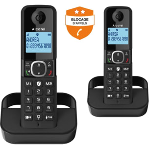 Téléphone sans fil ALCATEL F860 Duo Noir