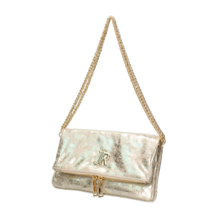 Borsa a spalla da donna Made in Italy - Modello Zefira - Pelle scamosciata - 26.0 x 14.0 x 2.0 cm