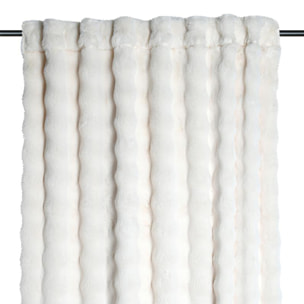 Rideau imitation fourrure ultra doux - Ecru