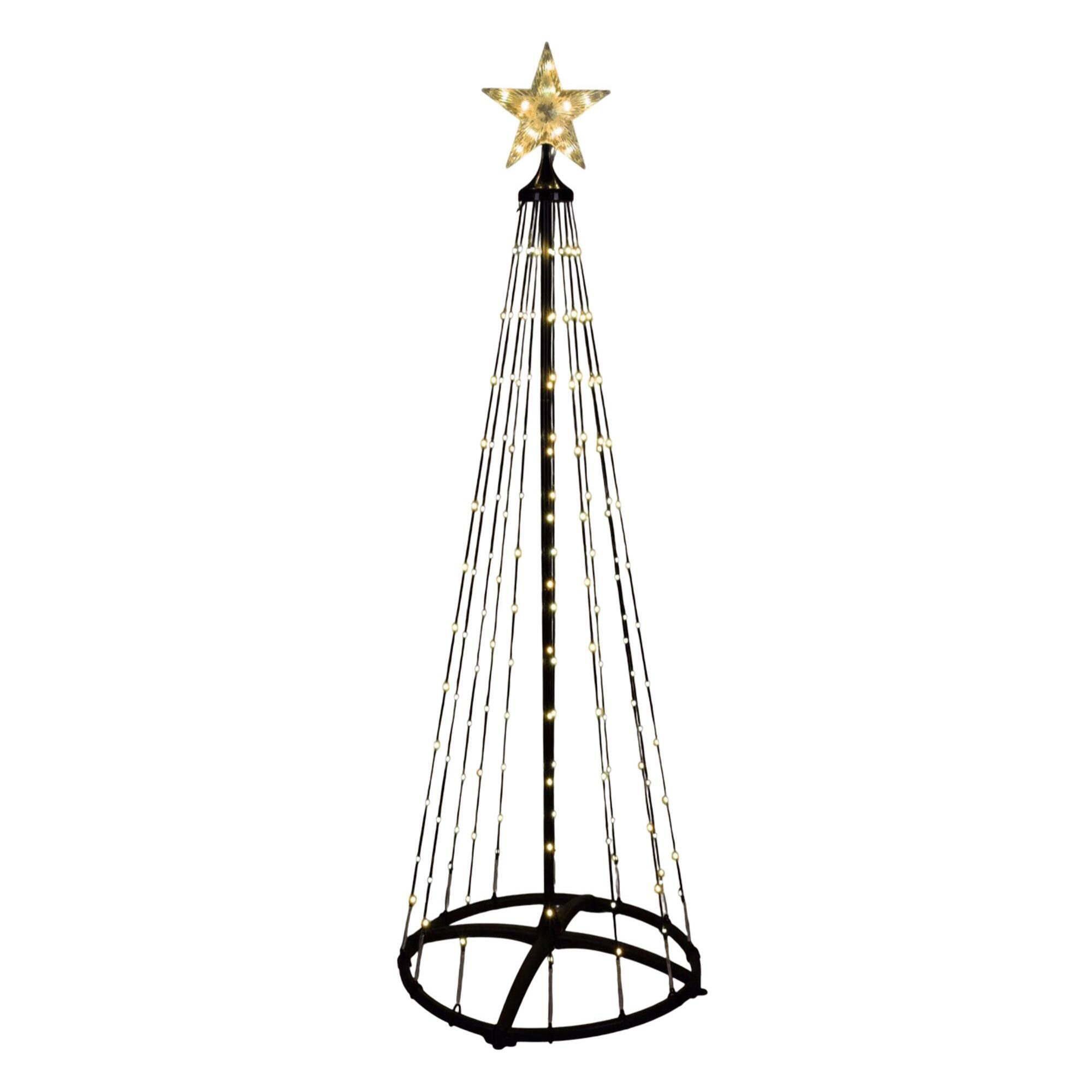 árbol de navidad con 370 luces led de color blanco cálido - altura 210cm