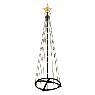 árbol de navidad con 370 luces led de color blanco cálido - altura 210cm