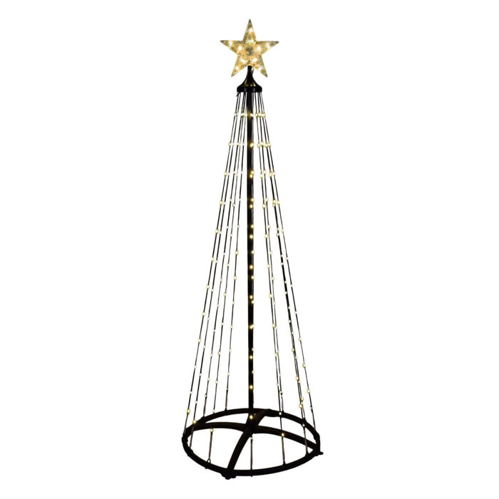 árbol de navidad con 370 luces led de color blanco cálido - altura 210cm