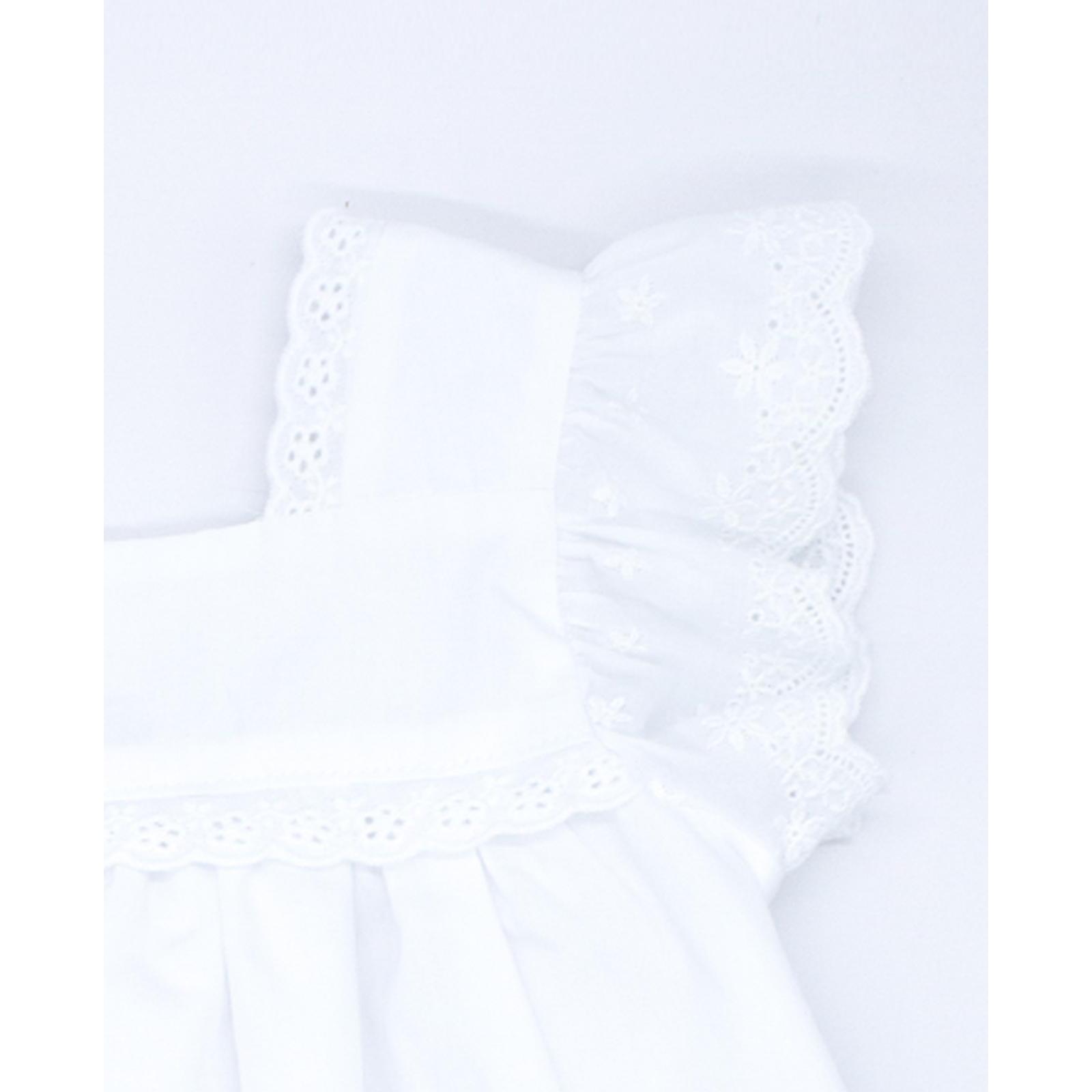 Vestido tira bordada popelín blanco