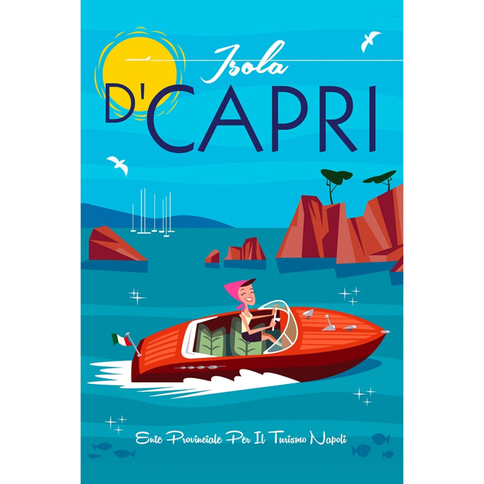 Tableau voyage à capri Toile imprimée