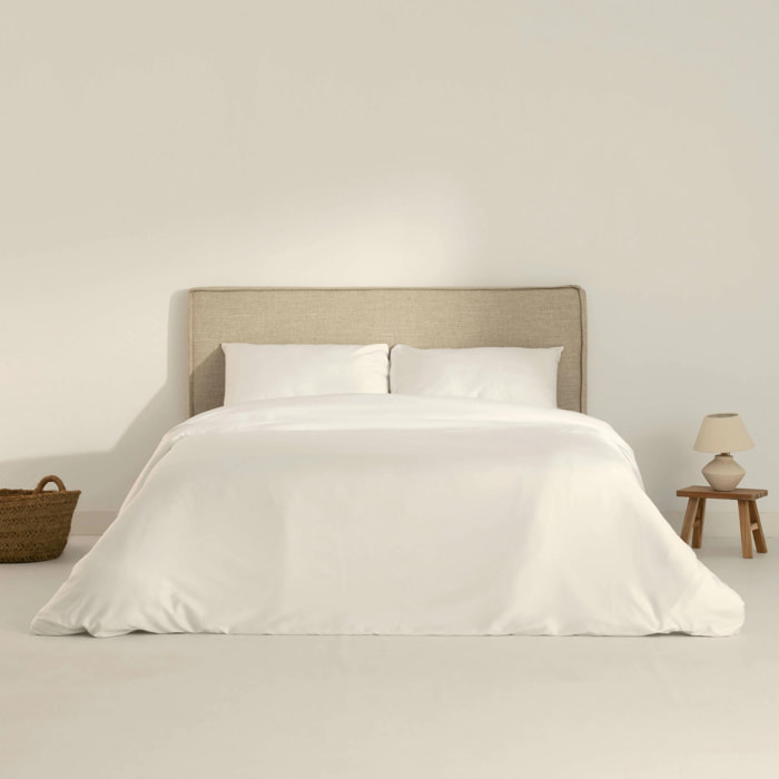 Housse de couette en satin 157 fils White