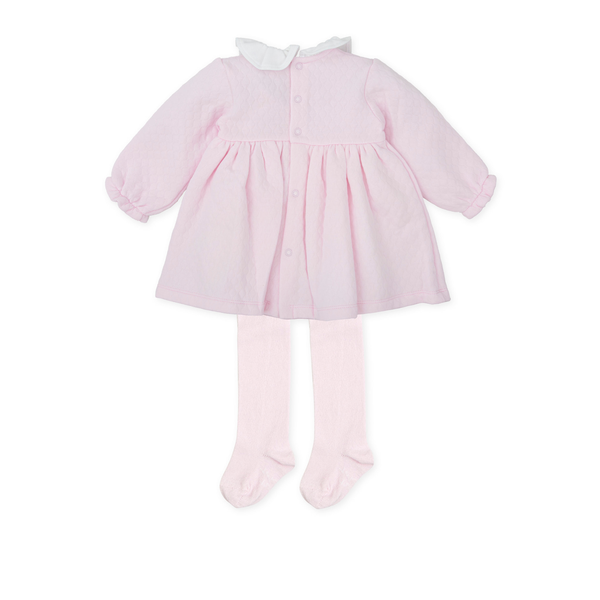 Vestido con leotardos . - Rosa