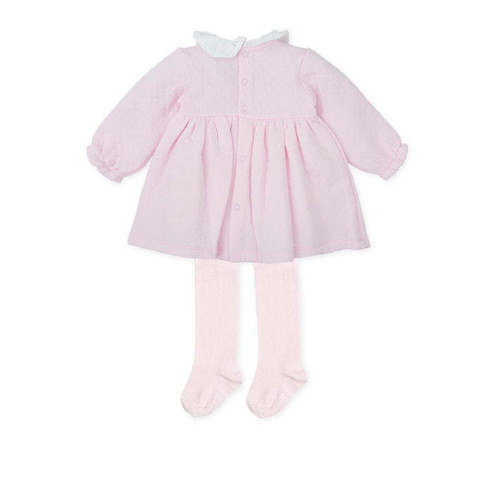 Vestido con leotardos . - Rosa