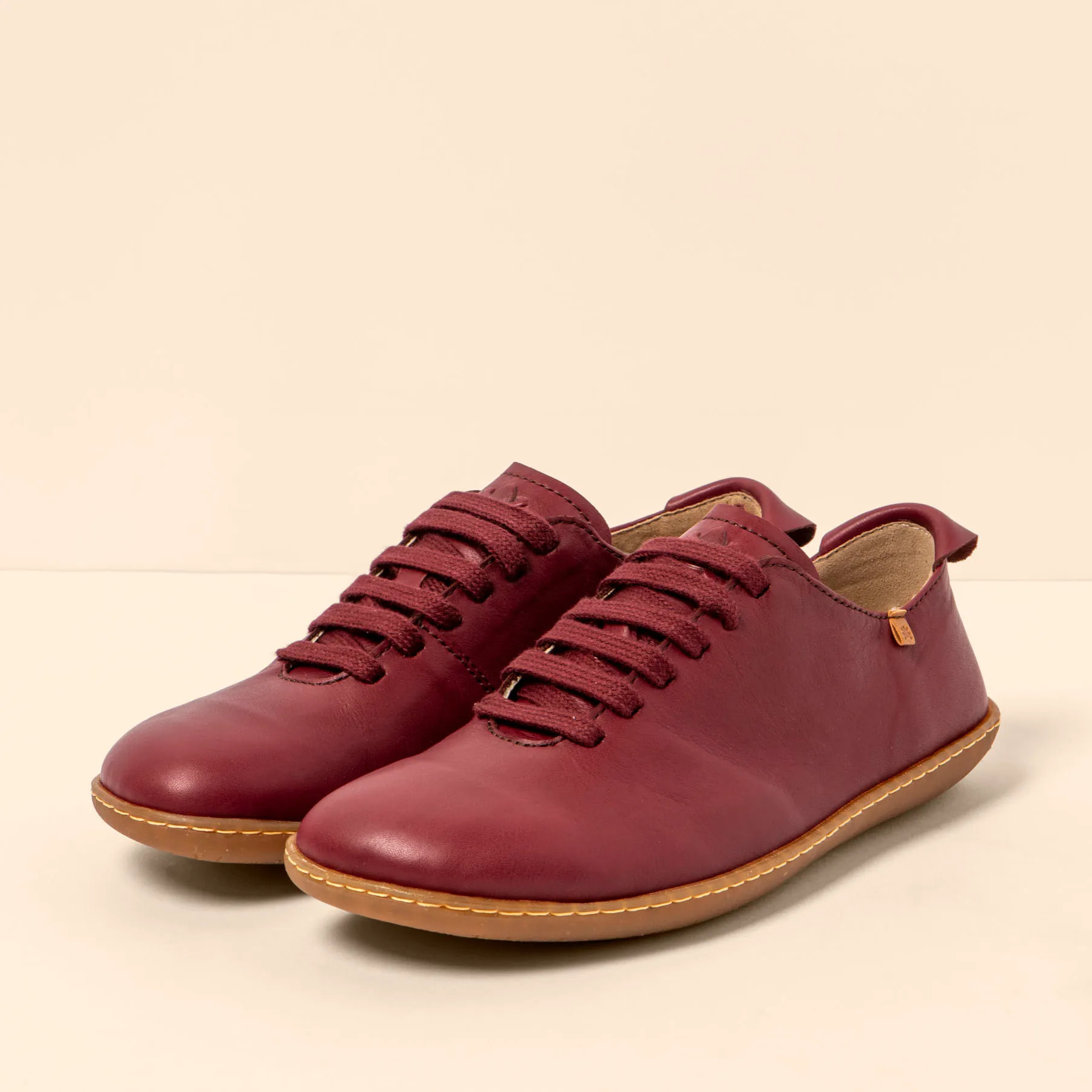Zapatillas N296 SOFT NAPPA BURDEOS/EL VIAJERO color Burdeos