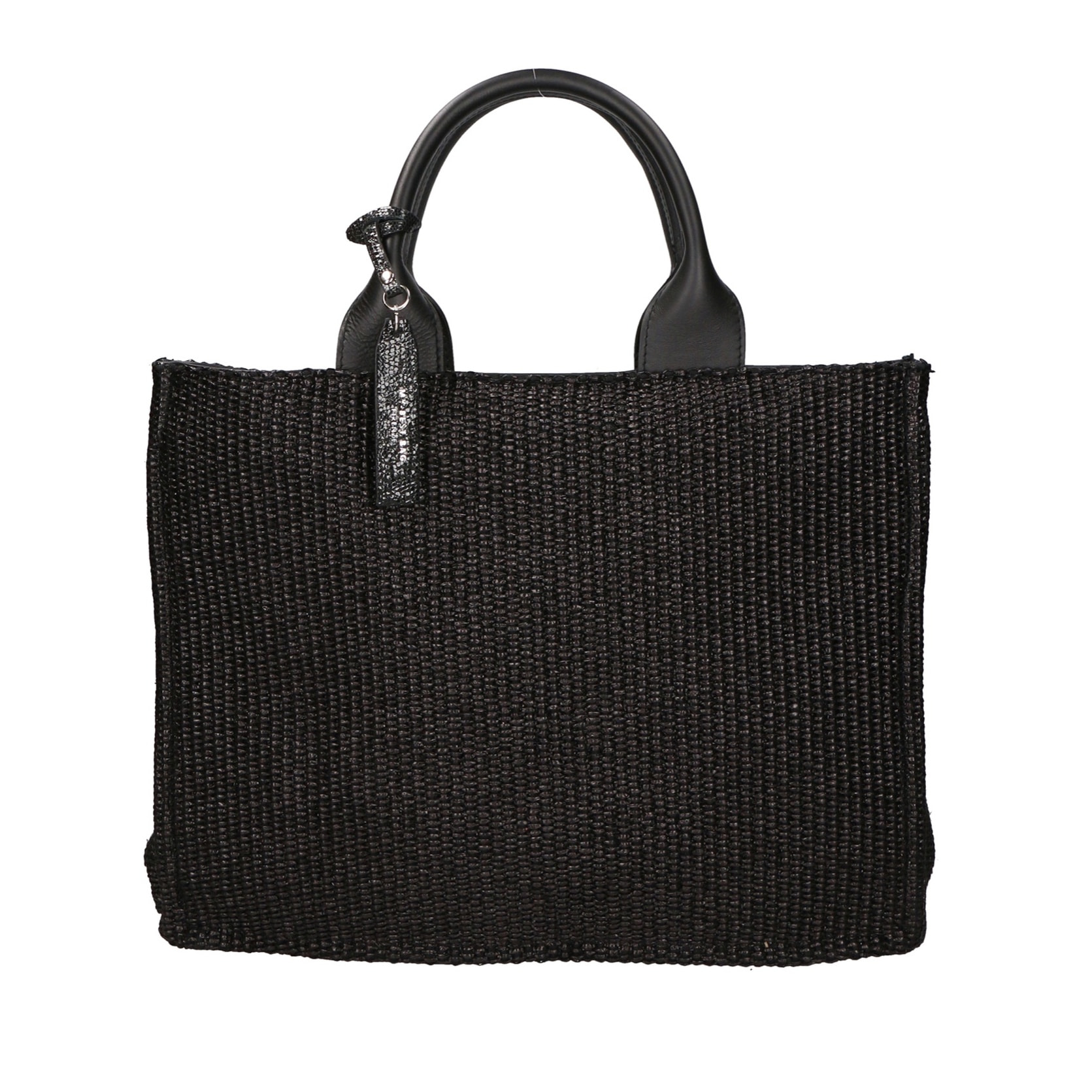 Borsa a mano da donna - Modello False - Misto pelle e tessuto - 31.0 x 41.5 x 15.5 cm