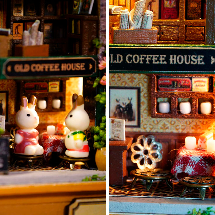 Angolo della felicità. Modello 3D pieghevole, realistico con grande dettaglio e luci LED.