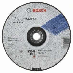 Meule EXPERT à ébarber BOSCH à moyeu déporté Spécial Métaux 230X6.0 MM - 2608600228