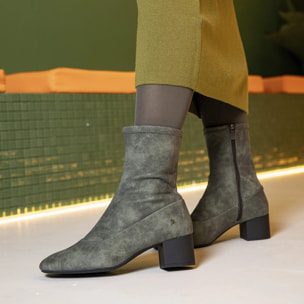 Botines con tacón 2143 ELDER PU KAKI/ MURAT color Kaki