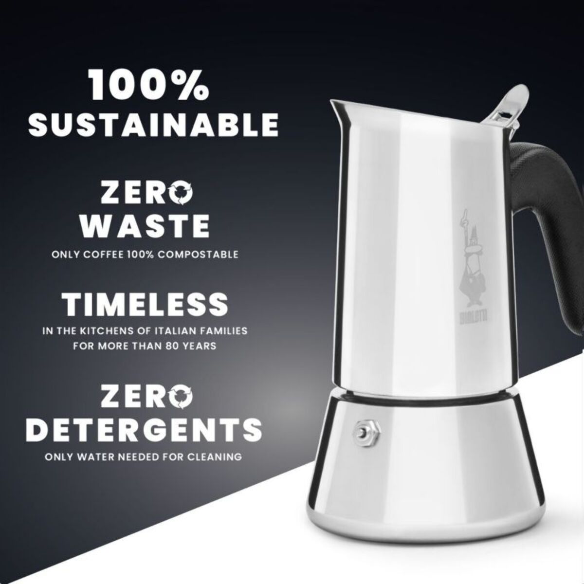 Cafetière italienne BIALETTI dont induction Venus - capacité 10 tasses