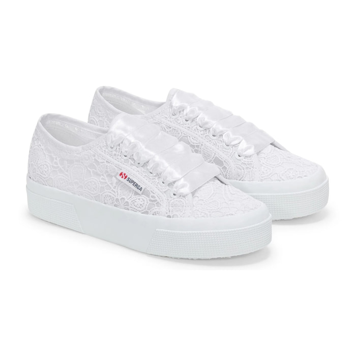 Superga - Zapatos de mujer Mujer Blanco - 2740 Flower Macrame