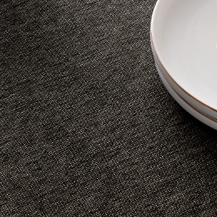 Nappe jacquard unie antitache Indra Black