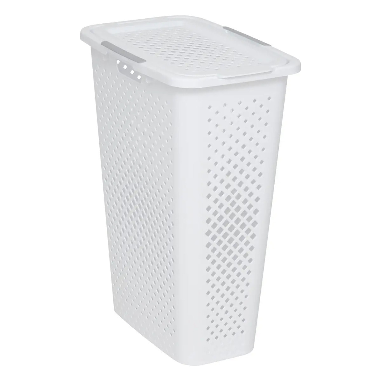 Panier à linge en plastique blanc 42L