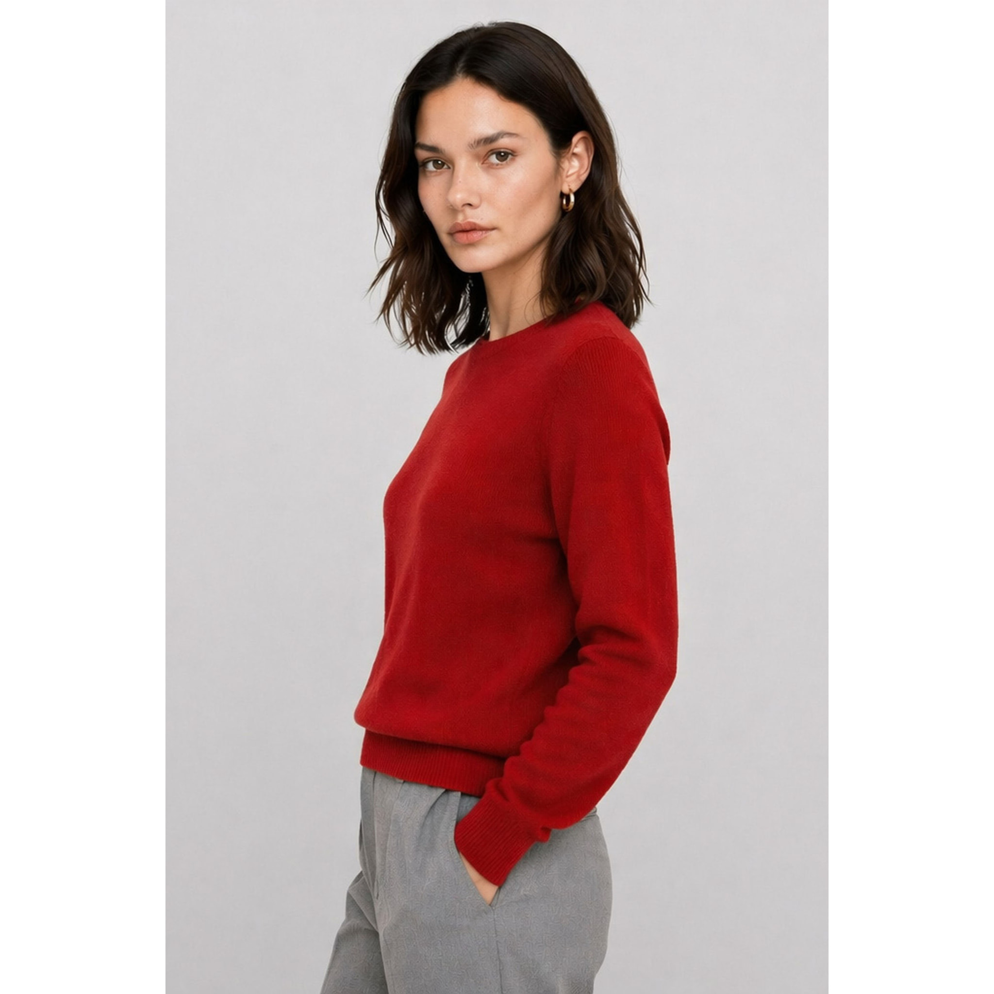 Kocca - Maglia da donna girocollo in angora e lana Donna