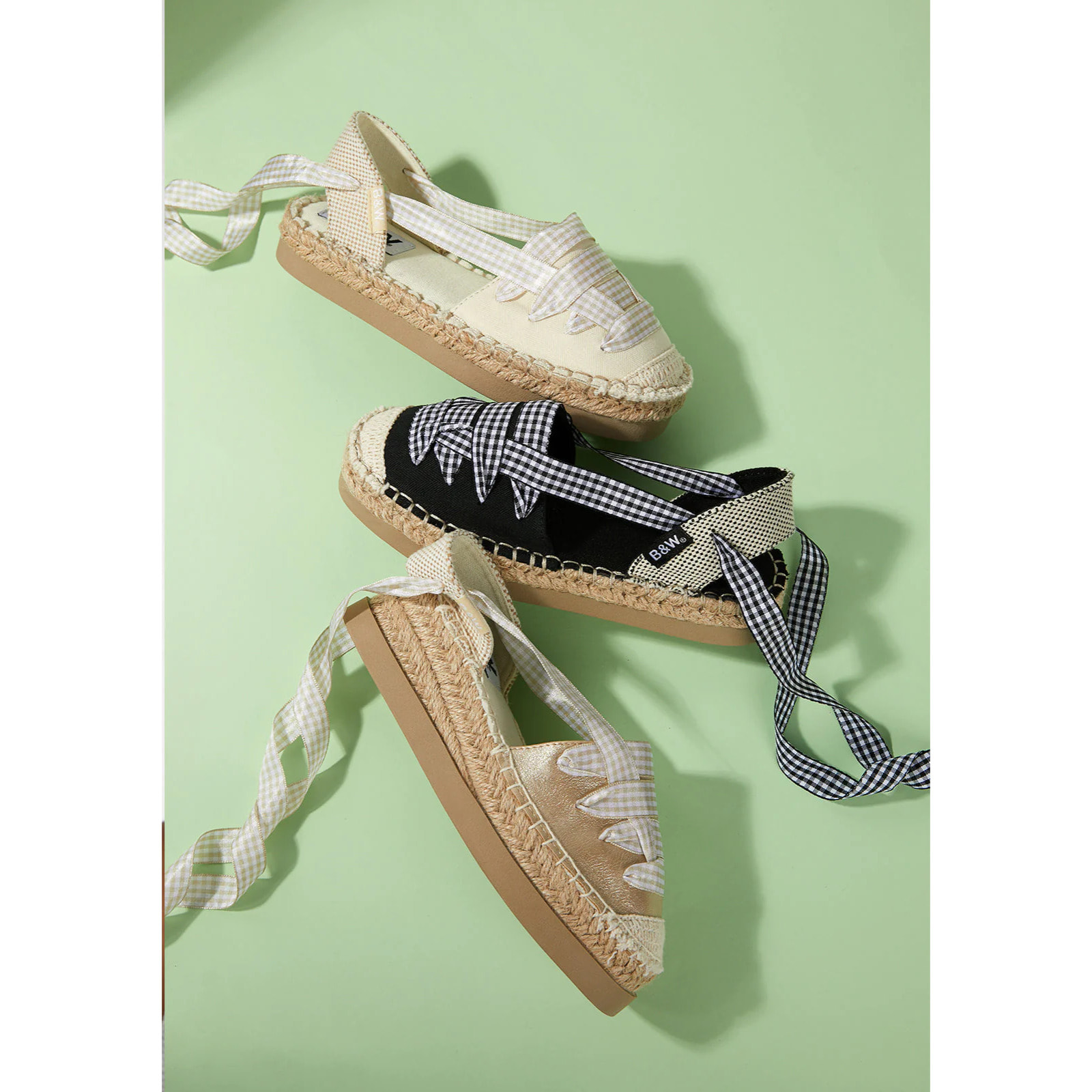 B&W Break&Walk - Sandali estivi in juta con zeppa per donna e bambina