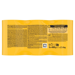 PEDIGREE 12 Boîtes en sauce 3 variétés pâtée pour chien 400g (2x6)