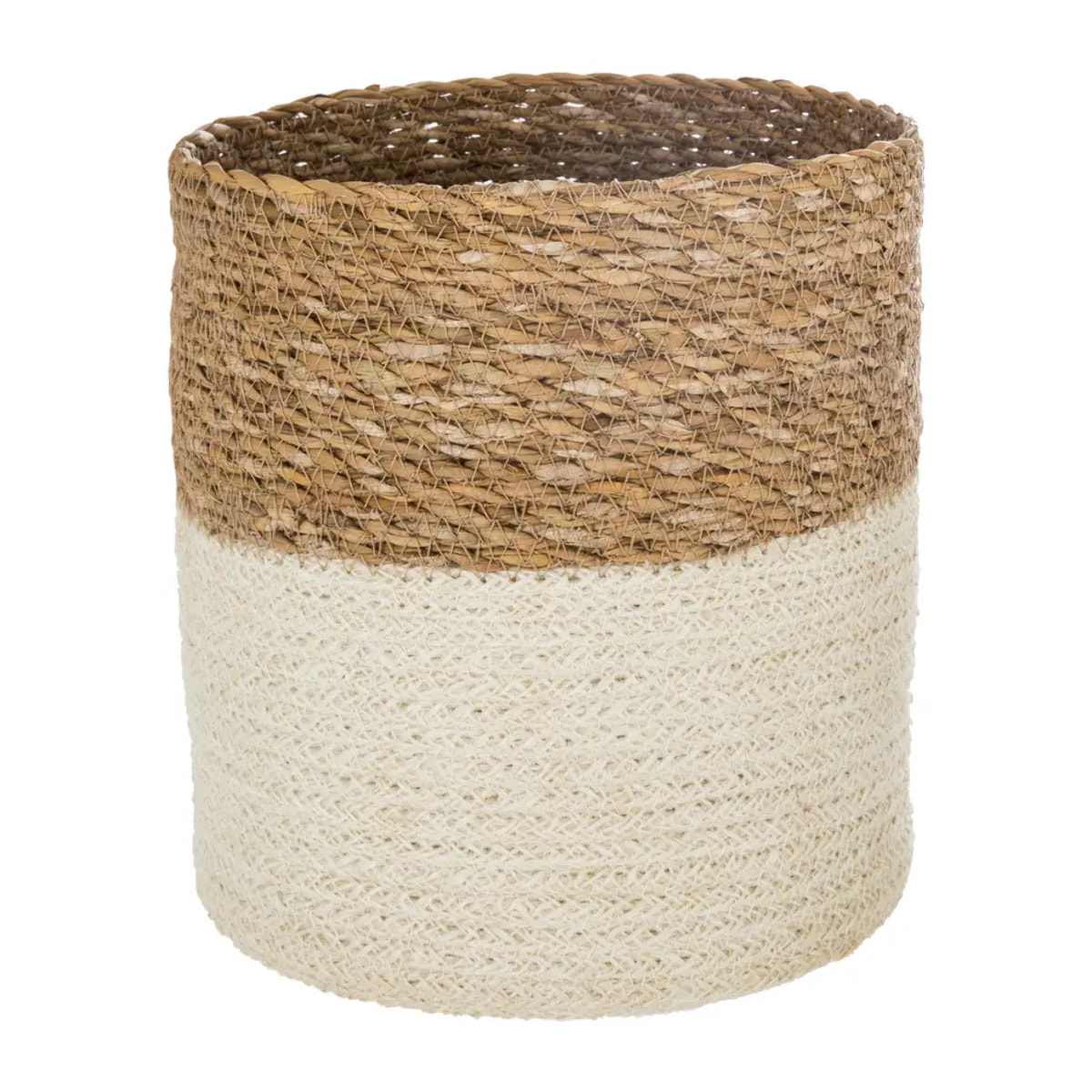 Set de 4 paniers jute blanc