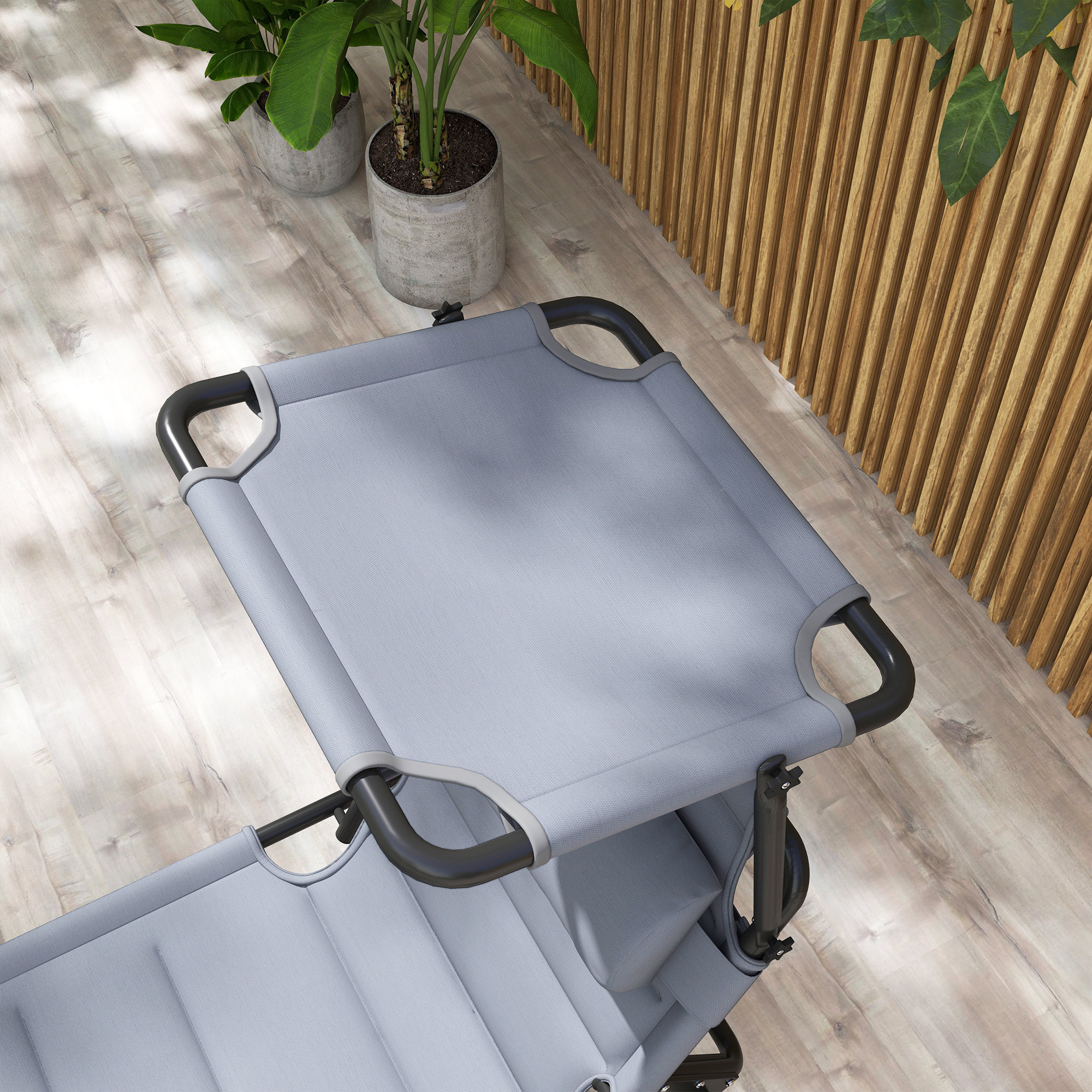 Lot de 2 bains de soleil – Grand confort – Pliables