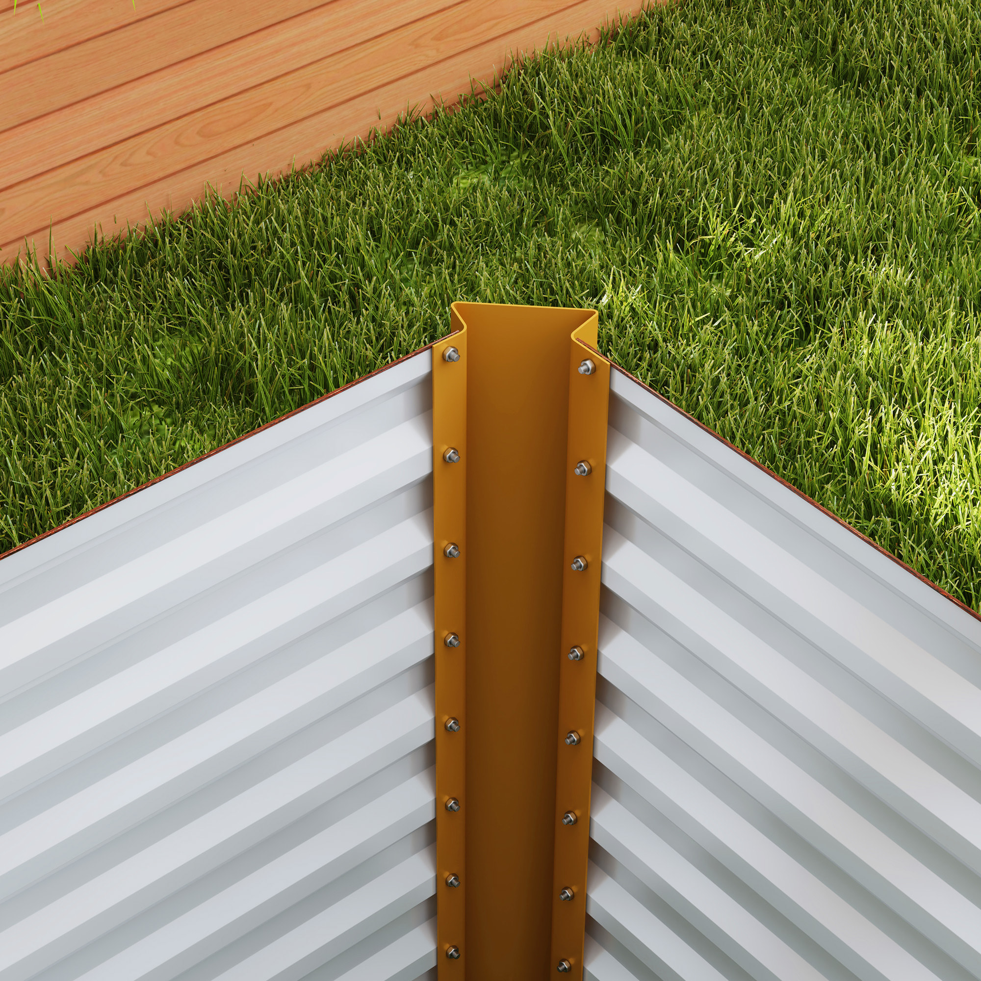 Lot de 2 lits de jardin surélevés en acier galvanisé, lot de 2 carrés potagers de jardin, fond ouvert, pour légumes à racines profondes, fleurs, 120 x 60 x 60 cm, gris foncé