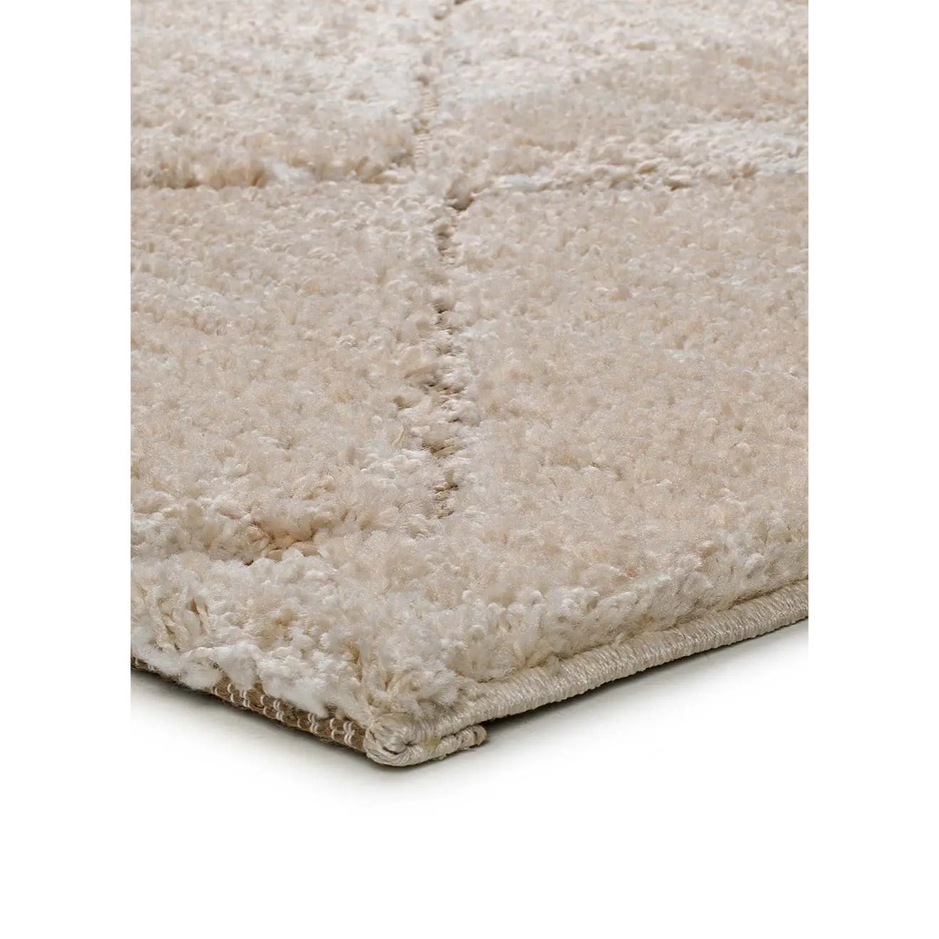 ENYA Alfombra con texturas y diseño escandinavo en tonos beige, varias medidas disponibles