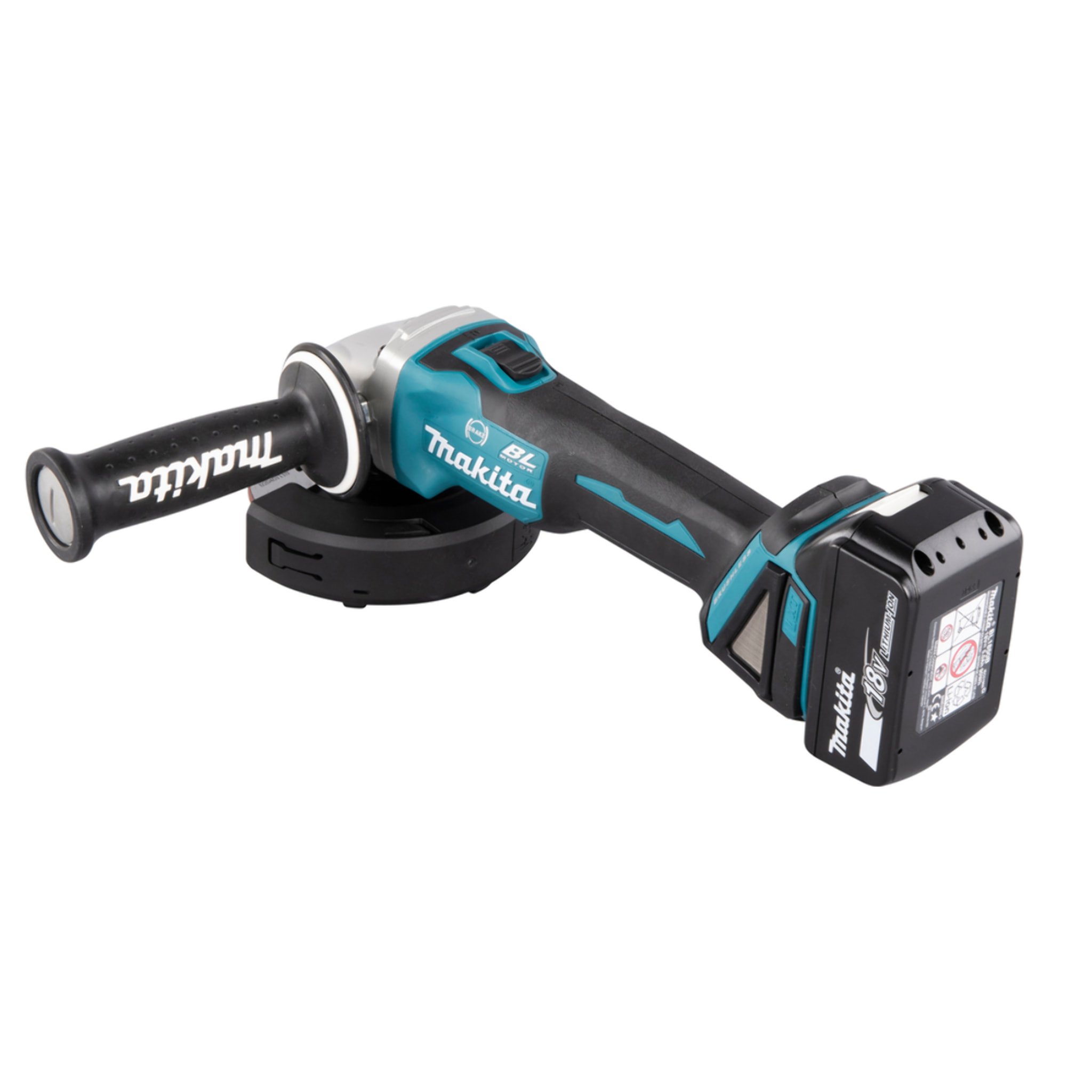 MAKITA Amoladora 18V Li-Ion 5.0 Ah Ø125mm - 2 baterías, cargador, en caja - DGA506RTJ