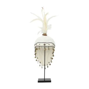 Coiffe traditionnelle en plumes et perles  SANATH