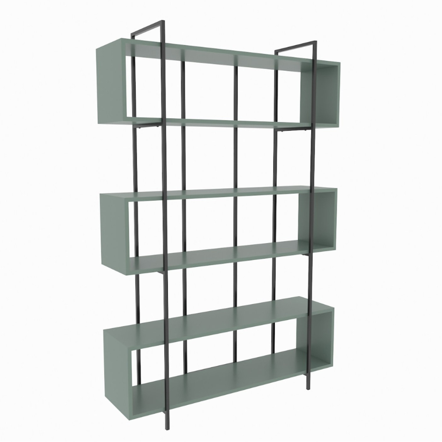 Bibliothèque contemporaine vert 180cm