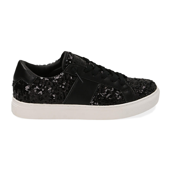 Sneakers nere con paillettes