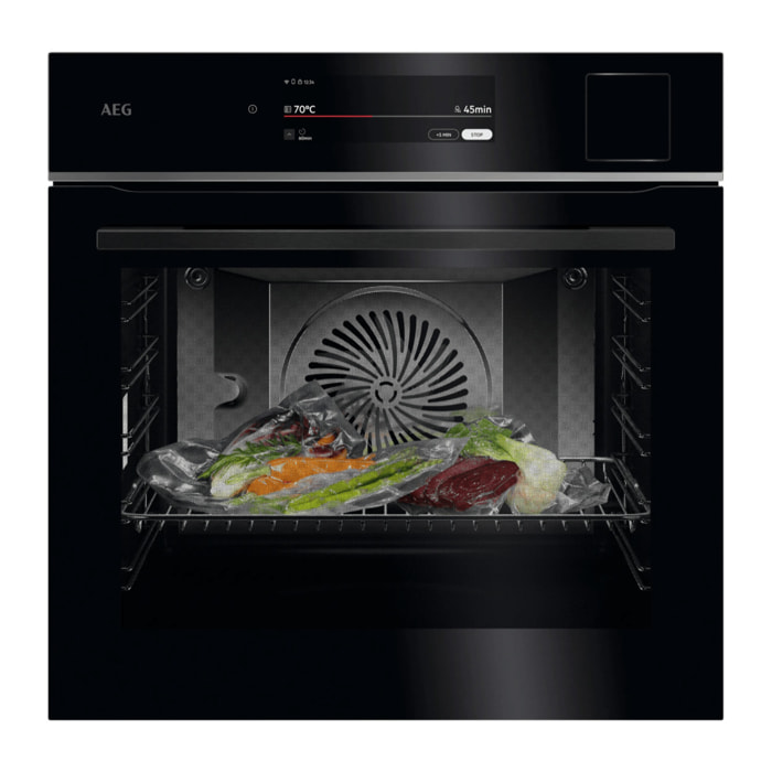 AEG Horno de vapor Serie 9000 ProAssist con SteamPro con Display CookSmart Touch+ 7,8 '', con WiFi TP9SB831AB