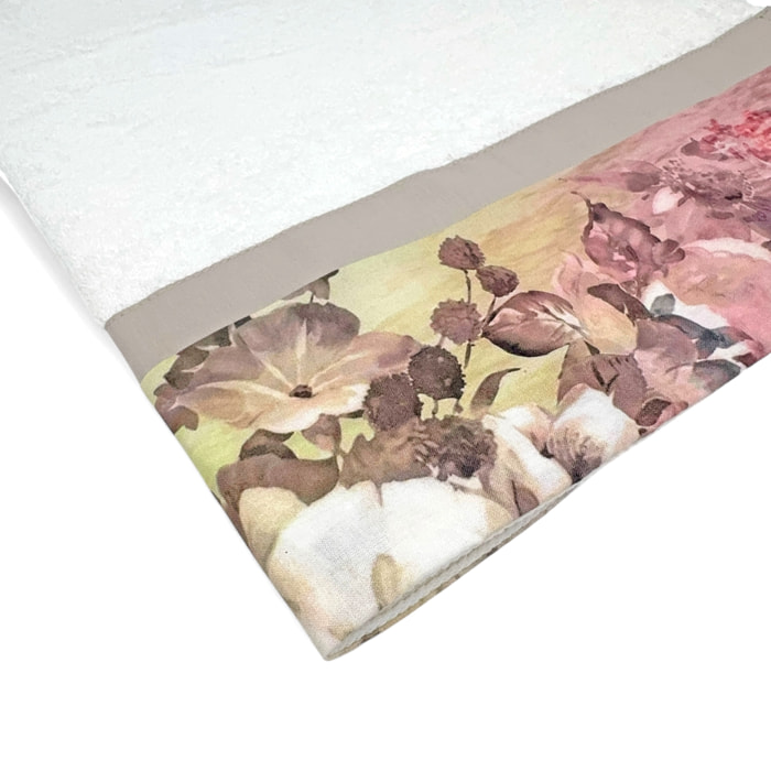 Set Spugna FLORA 2 Pezzi: Viso+Ospite - Bianco - 450 gr/m² - Puro Cotone
