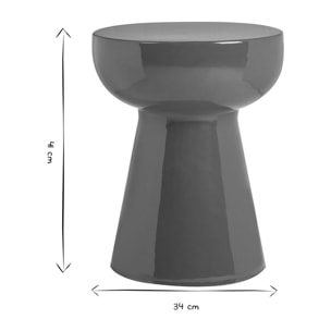 Table d'appoint ronde en métal émaillé bronze D34 cm MOGOU