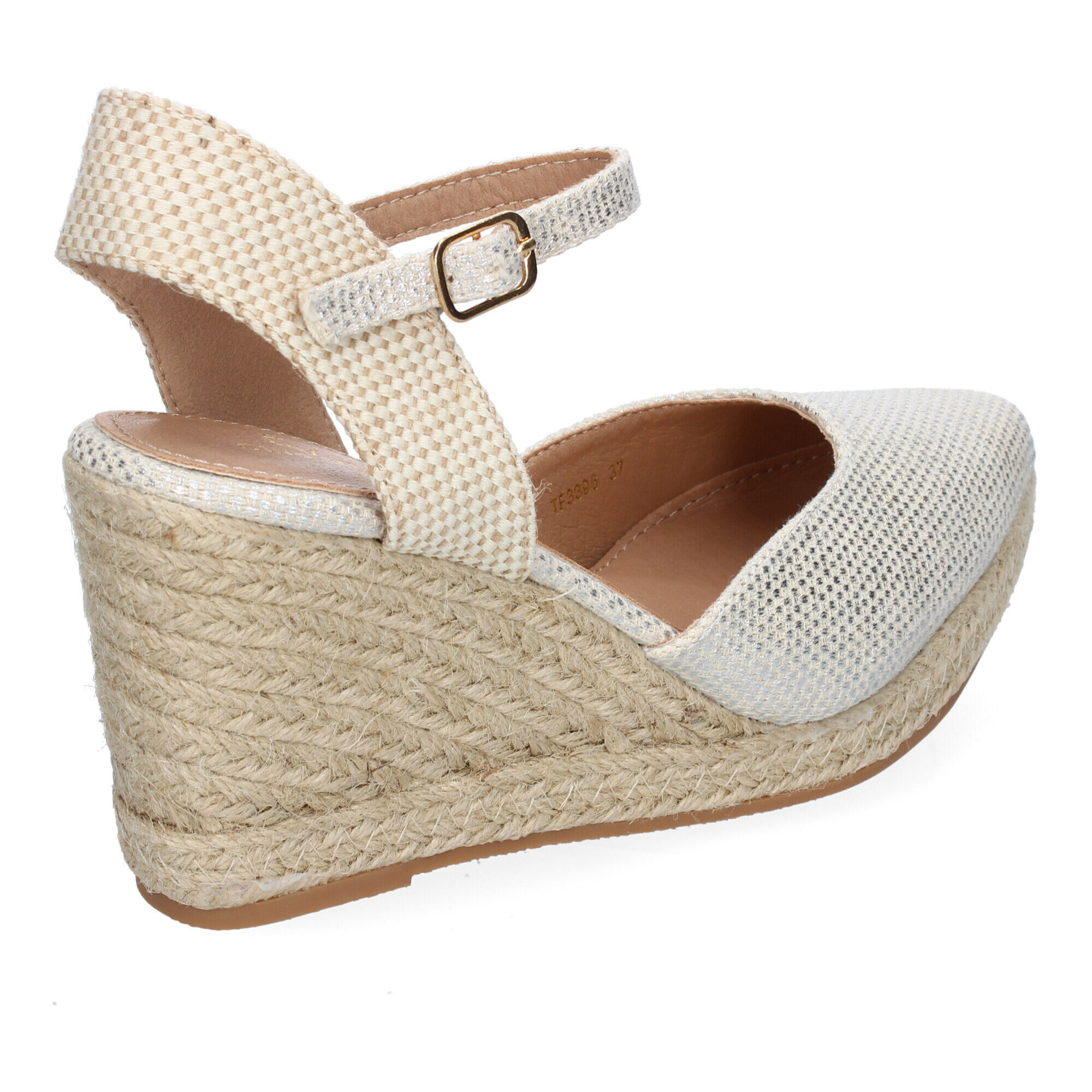 Sandalia de Mujer, Estilo Valenciana de Yute, Diseño Moderno con Punta Fina