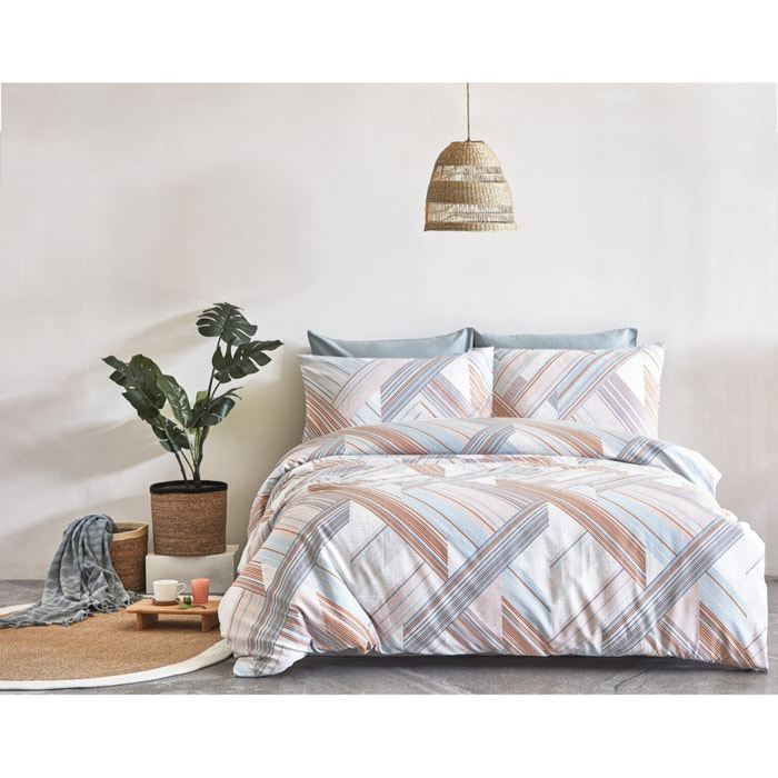 Parure housse de couette et taie(s) oreiller satin de coton
