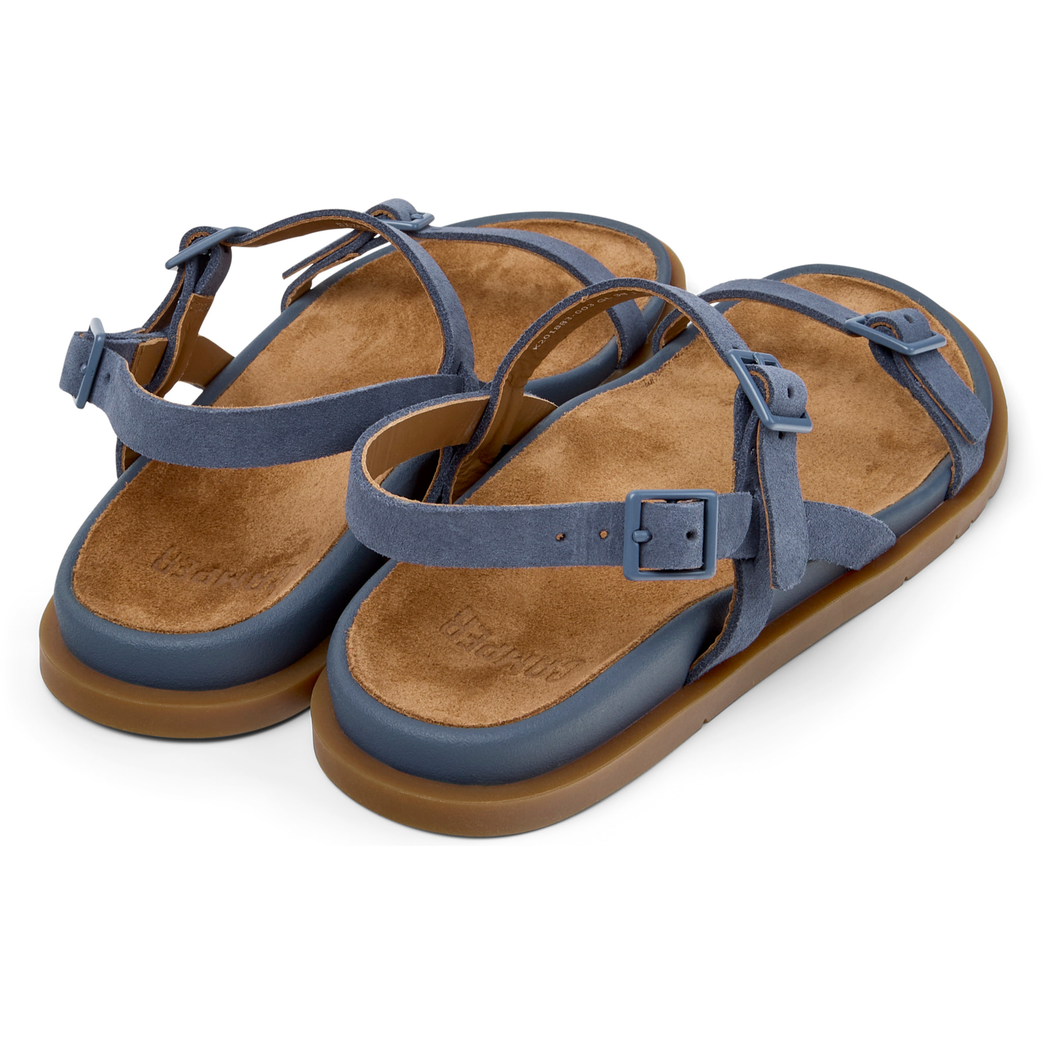 Sandalias - CAMPER Lluc Sandal - Azul - Cuero de gamuza