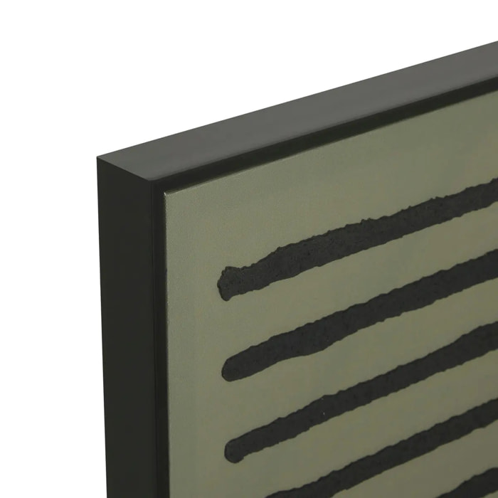 Toile peinte encadrée Roshan vert 116x75cm