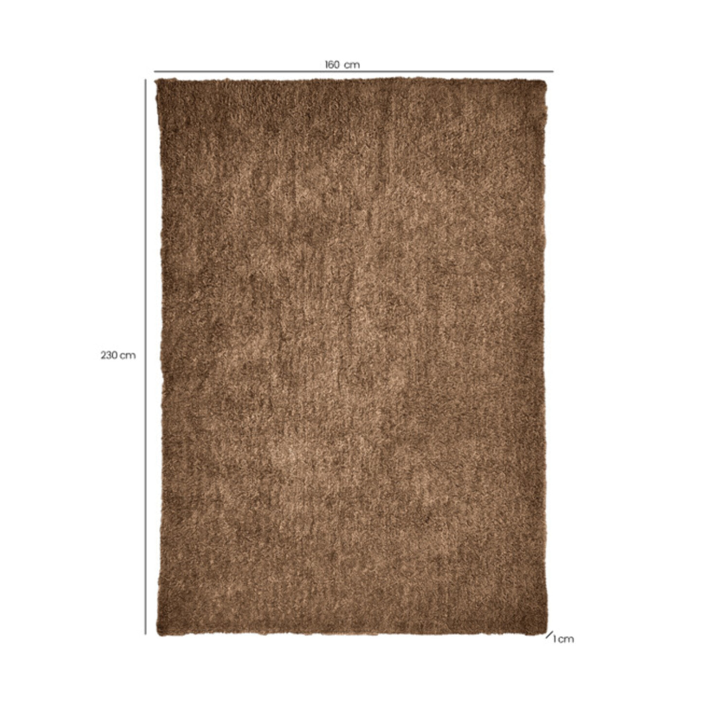 Tapis 160 x 230 cm en tissu doux à poils courts - KARA