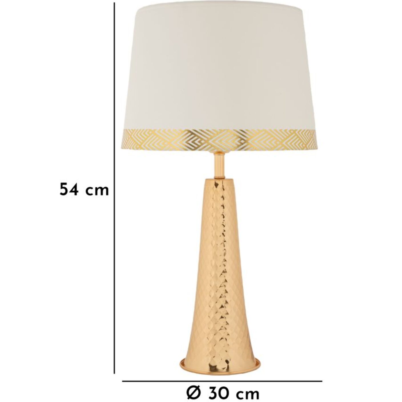 LAMPADA DA TAVOLO TOWER ORO CM Ø 30X54