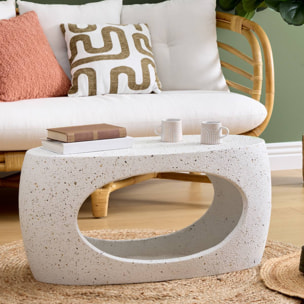 Table basse Narlon 80x33x40cm blanc