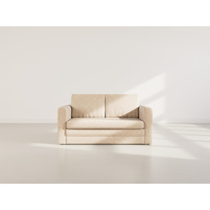 Marilia - canapé 2 places convertible déplimousse en simili - Beige