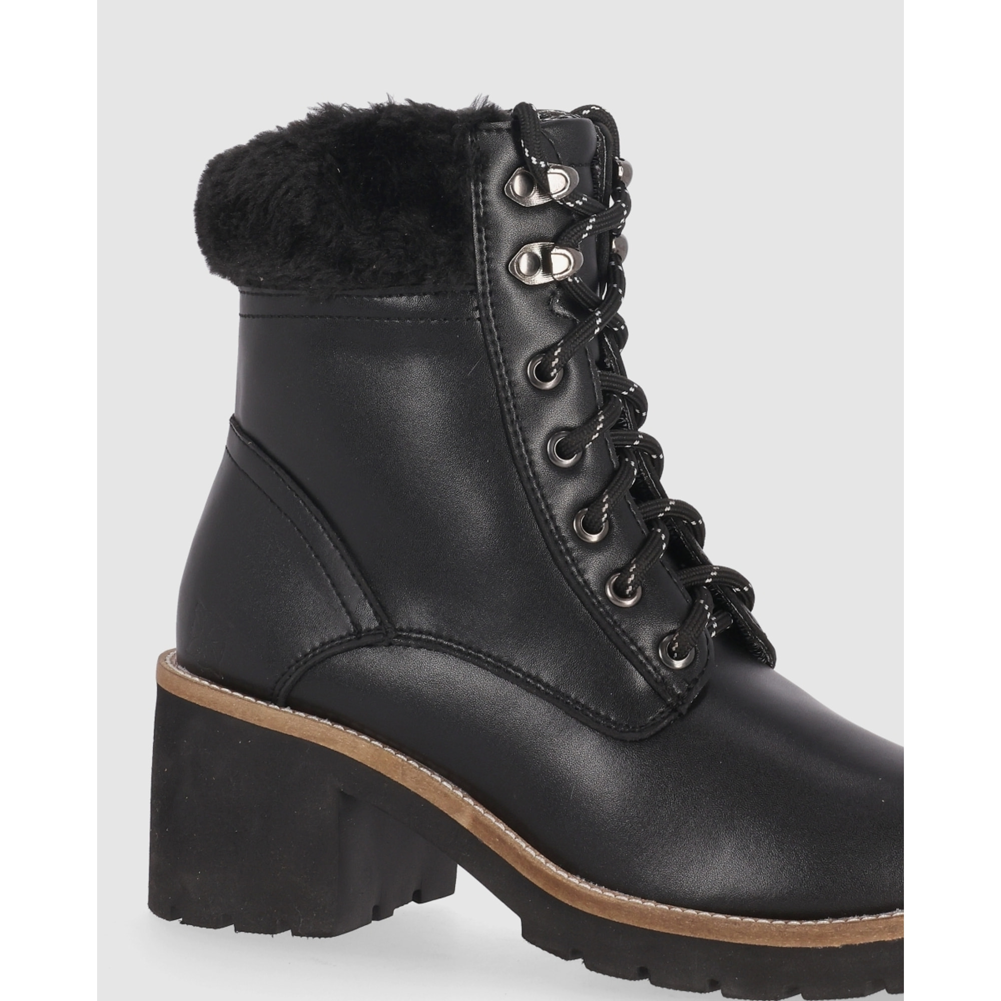 Botines de Piel - Negro - Tacón: 6 cm
