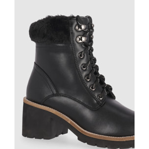 Botines de Piel - Negro - Tacón: 6 cm