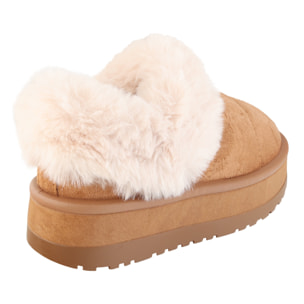 Ciabatte in simil camoscio imbottite con platform