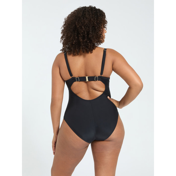 Fiorella Rubino - Bañador entero con copas balconette y lunares - Negro