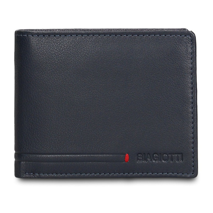 Portafoglio uomo vera pelle - Modello Araldo Prime - Casual - 12.0 x 10.0 x 2.5 cm