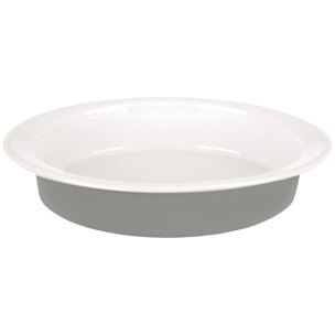 Bateria de cocina 7 piezas de acero vitrificado apta para induccion Magefesa con fuente oval 36cm en gres Masterpro Gravity